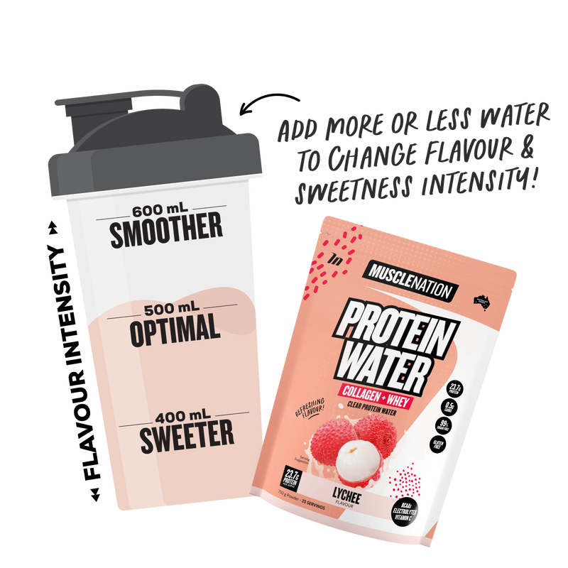 PROTEIN WATER - Lychee - 25 serves-Protein Waters-MNSUPPS0369-9359054002104-4-Muscle Nation