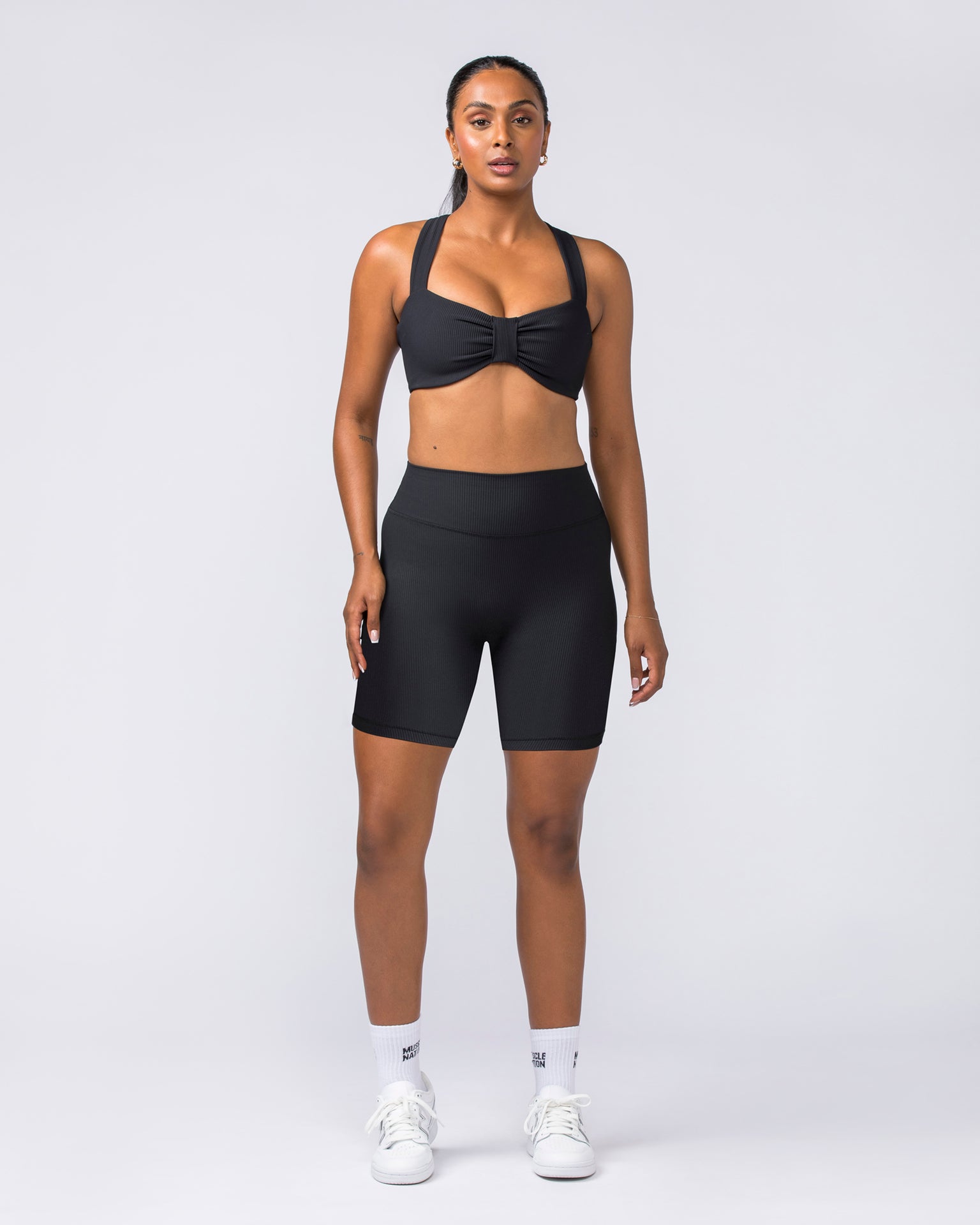 Lush Rib Bralette - Black-Bralettes-XS-112374BLK-XS-MNAPPRL27783-6-Muscle Nation