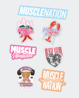 MN Sticker Pack - Summer-Accessories-Summer Brights-1125238SMRB-ONE-9360785015660-2-Muscle Nation