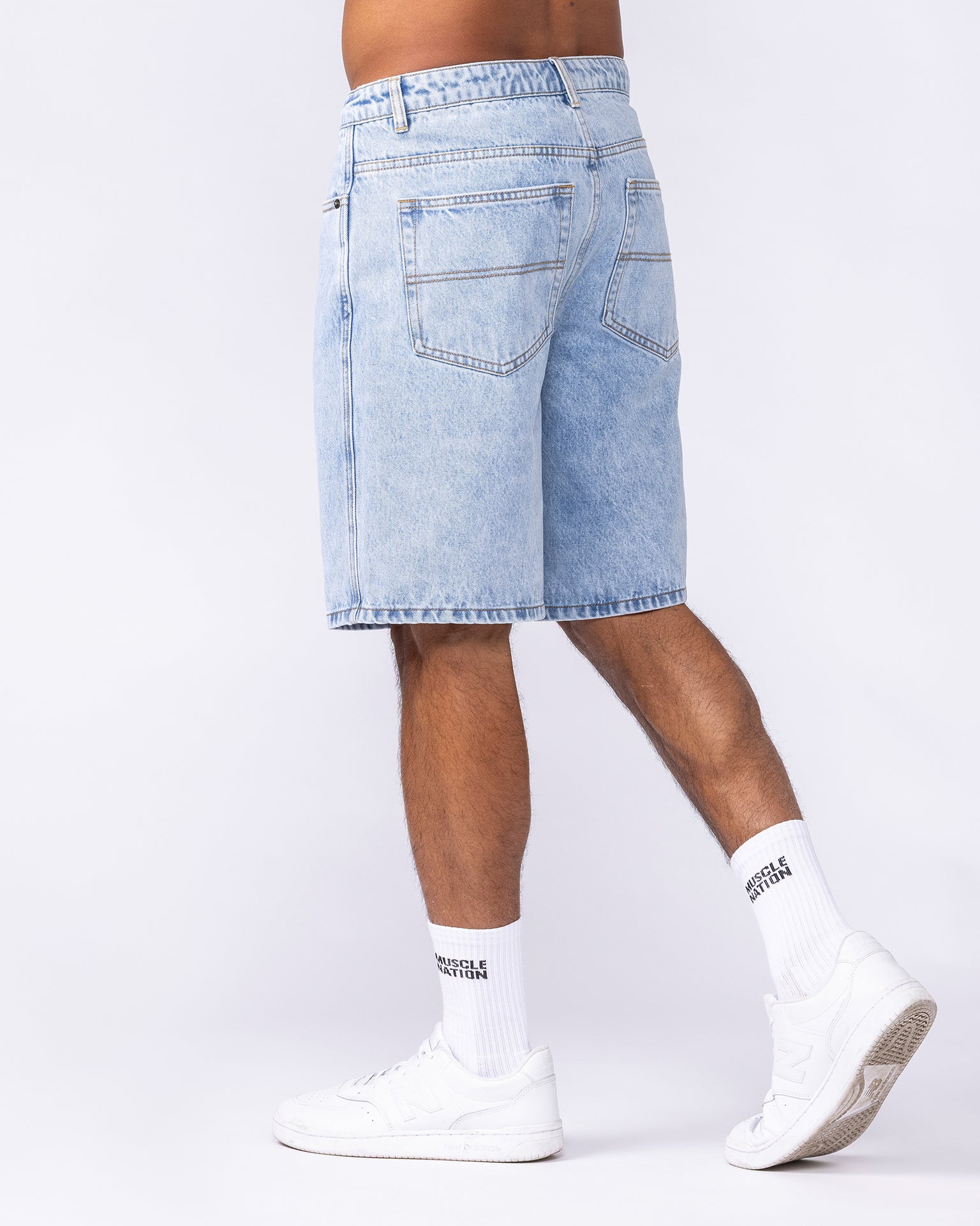 Street Denim Jorts - Washed Denim