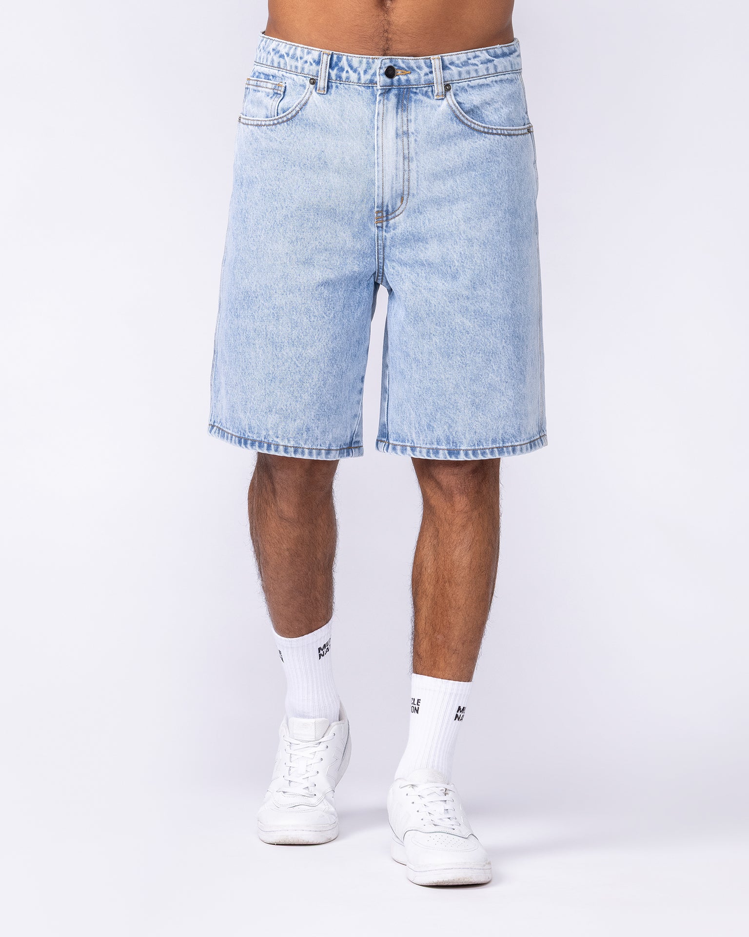 Street Denim Jorts - Washed Denim