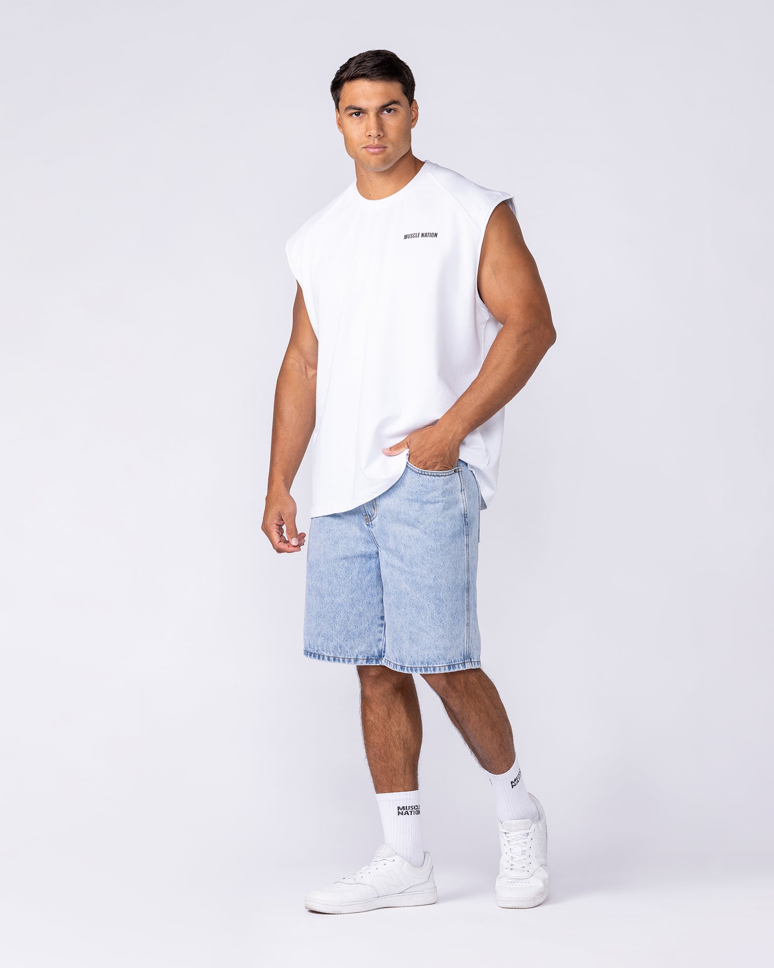 Street Denim Jorts - Washed Denim