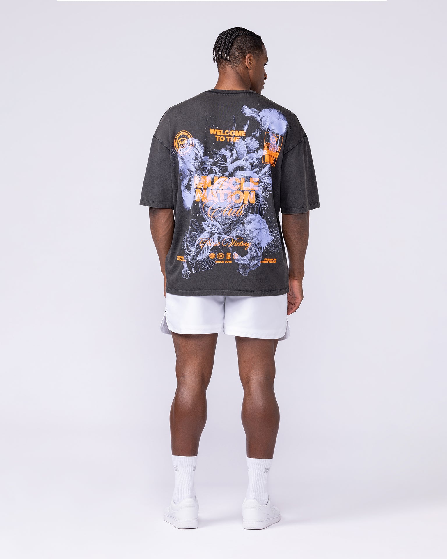 Mens Neon Iris Oversized Vintage Tee - Washed Black-T-Shirts-XS-1125188WSHBLK-XS-MNAPPRL47531-6-Muscle Nation