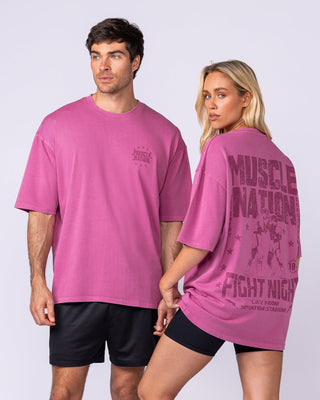 Ringside Oversized Vintage Tee - Washed Wild Rose-T-Shirts-XS-112571WWDRS-XS-MNAPPRL47539-7-Muscle Nation