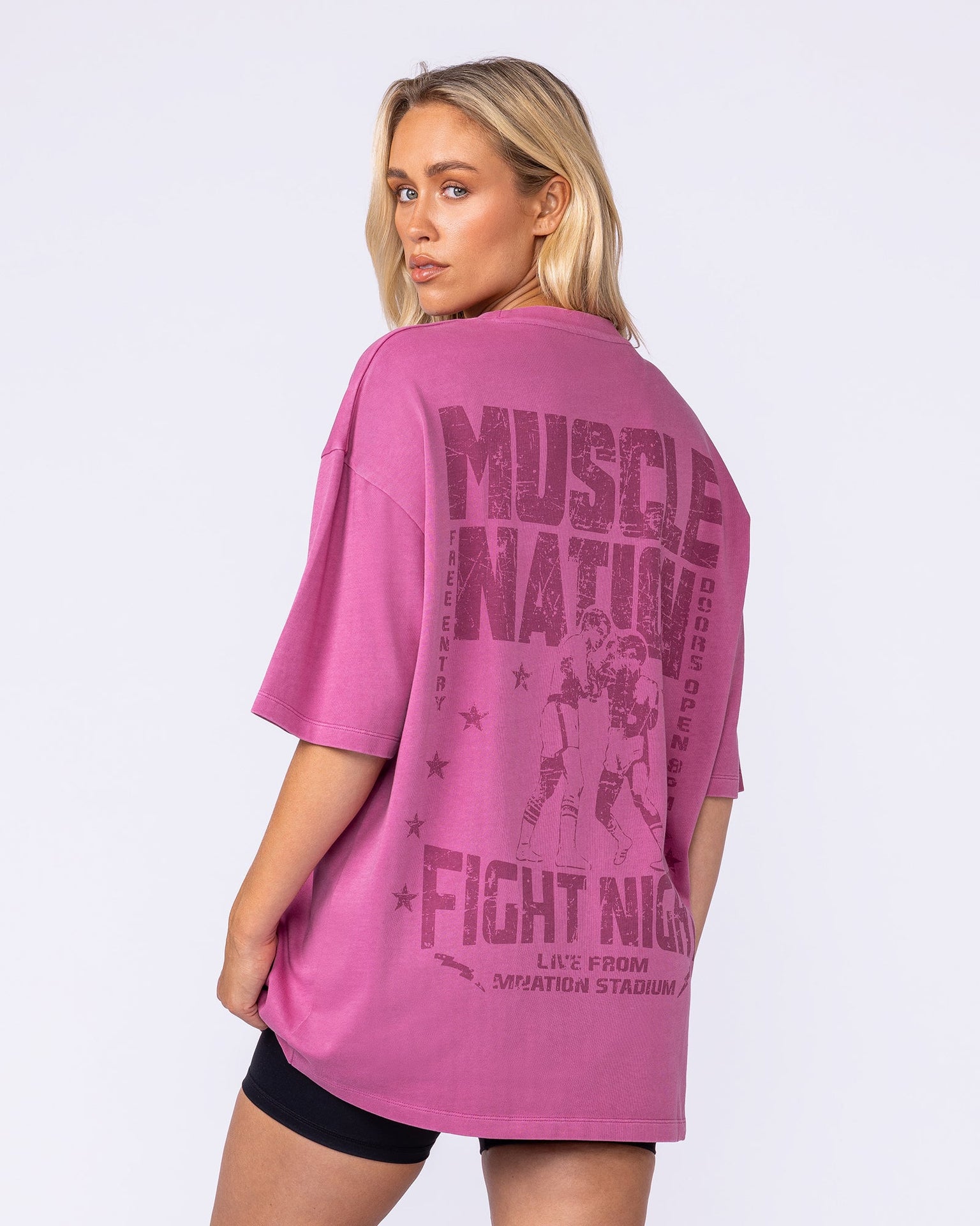 Ringside Oversized Vintage Tee - Washed Wild Rose-T-Shirts-XS-112571WWDRS-XS-MNAPPRL47539-8-Muscle Nation