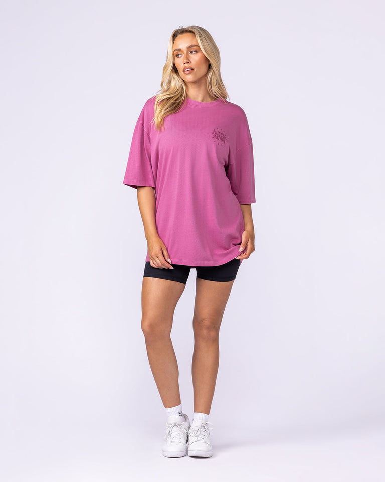 Ringside Oversized Vintage Tee - Washed Wild Rose-T-Shirts-XS-112571WWDRS-XS-MNAPPRL47539-9-Muscle Nation