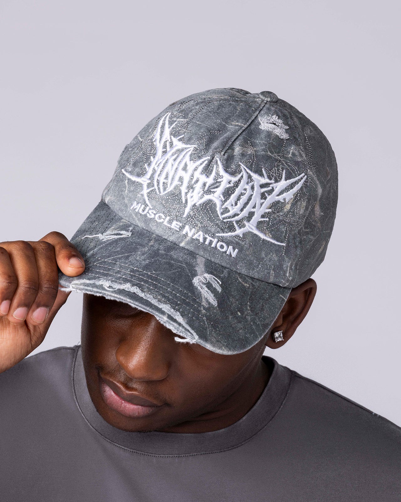 Gothic Dad Cap - Washed Tree Camo
