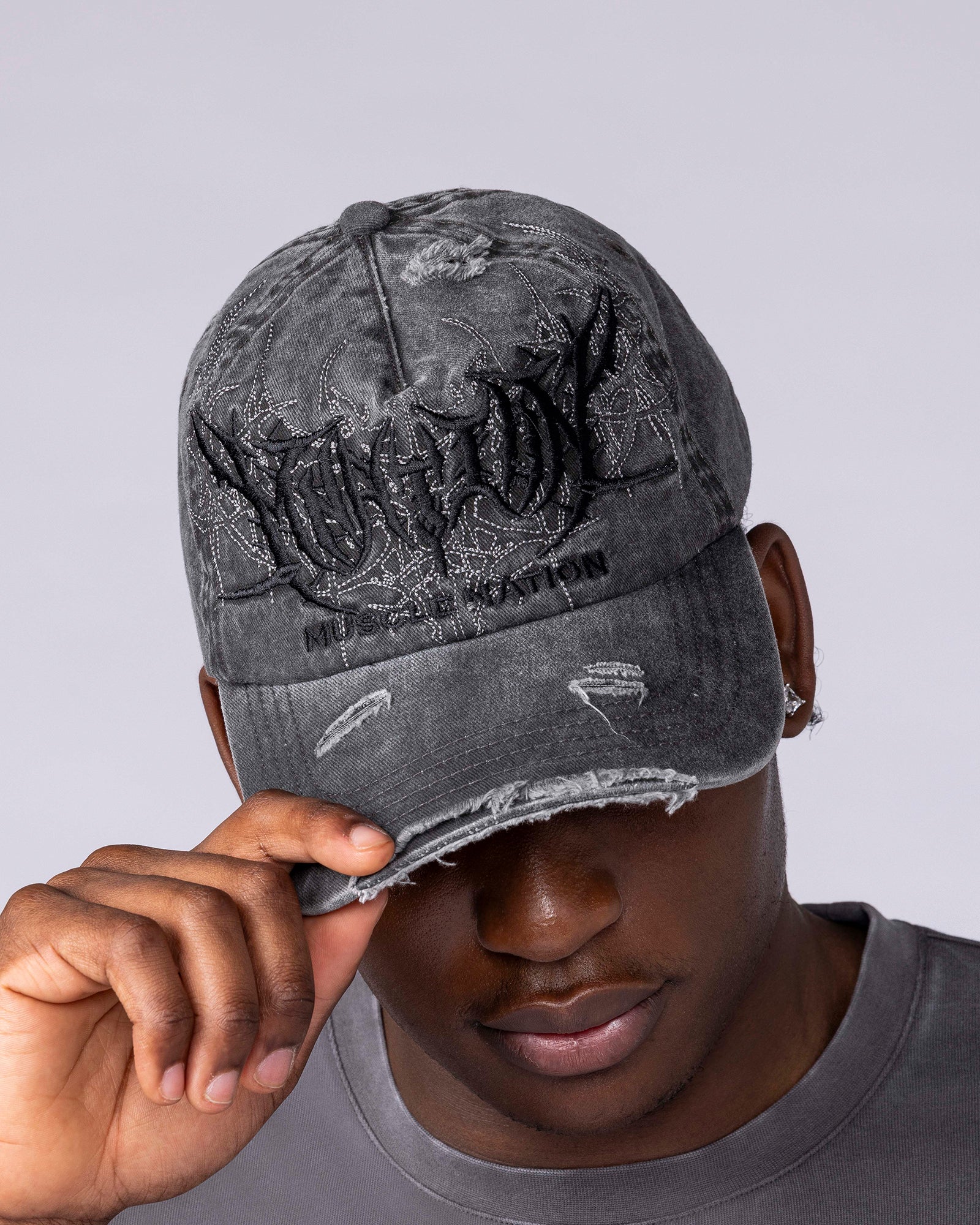 Gothic Dad Cap - Washed Dark Grey