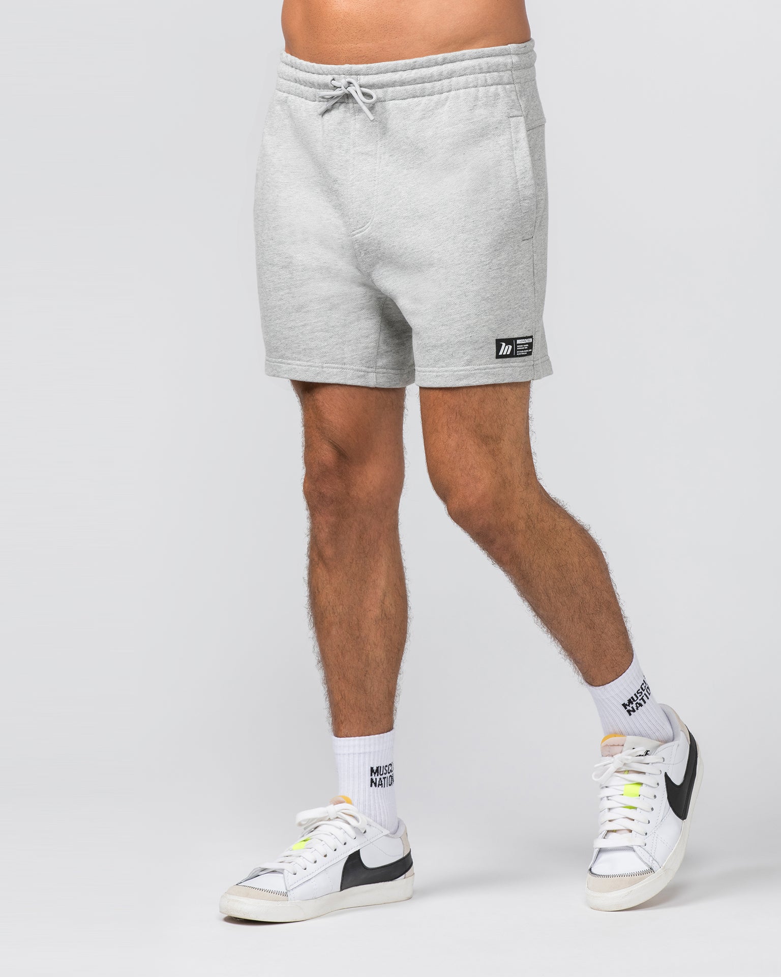 Sweat 5" Shorts - Grey Marl-Shorts-S-032444GRYMRL-S-MNAPPRL30641-2-Muscle Nation