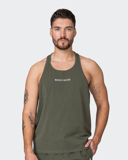 Infinite Y Back Singlet - Dark Khaki