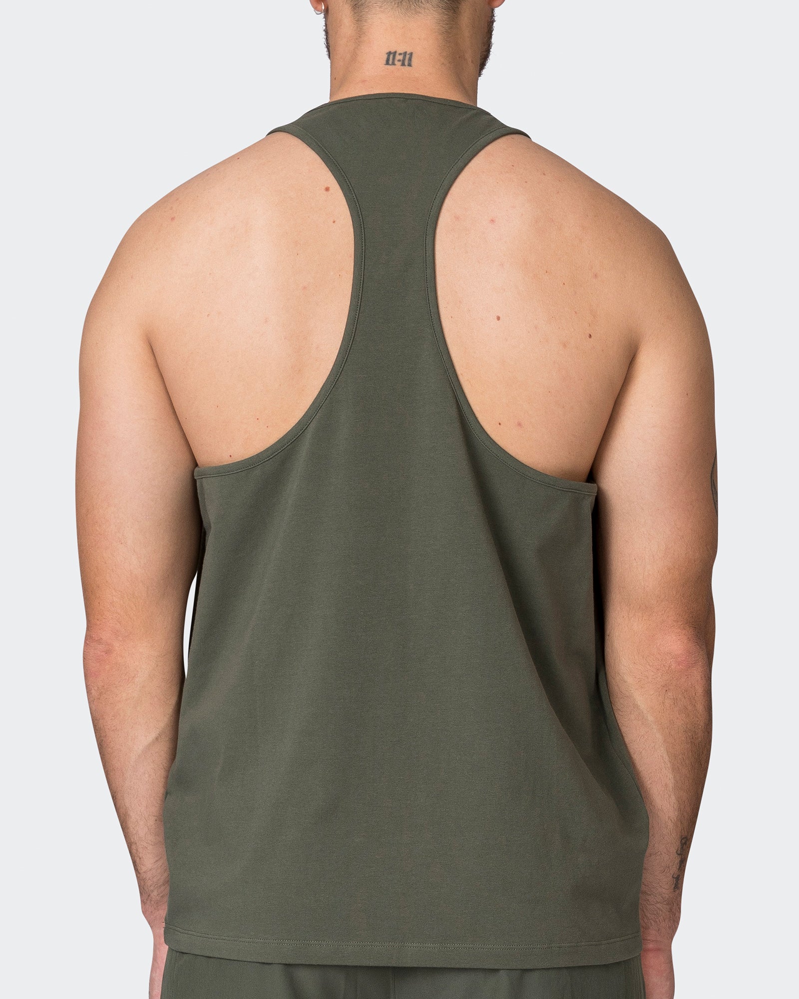 Infinite Y Back Singlet - Dark Khaki