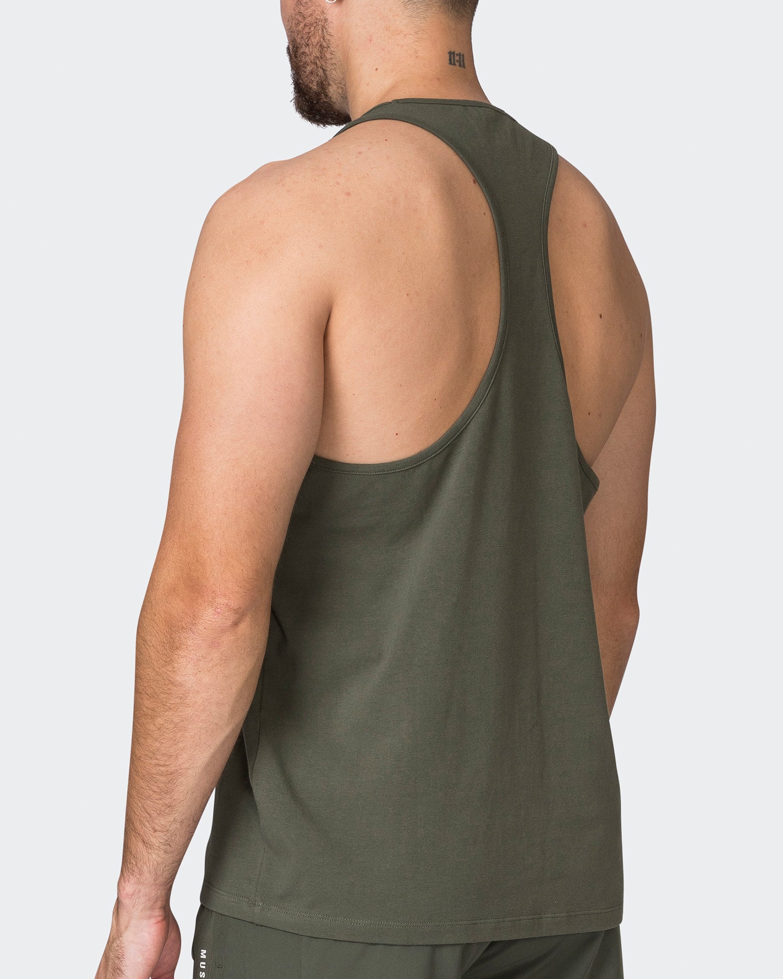 Infinite Y Back Singlet - Dark Khaki