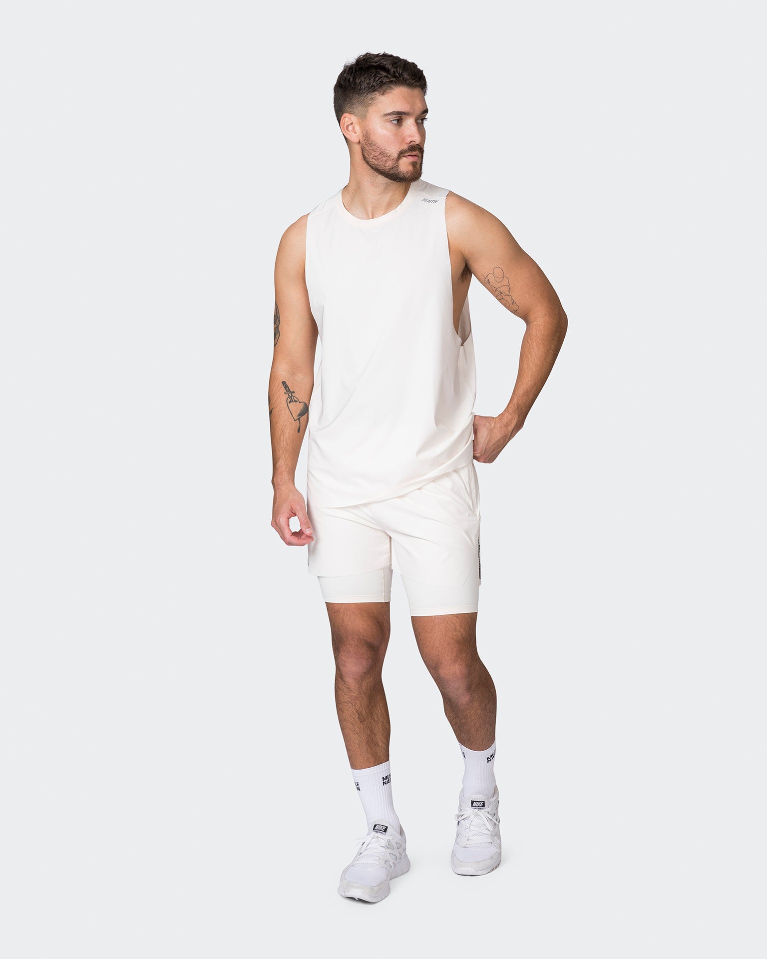 Replay Laser Cut Tank - Travertine-Singlets & Tanks-S-052329TRAV-S-MNAPPRL25093-7-Muscle Nation