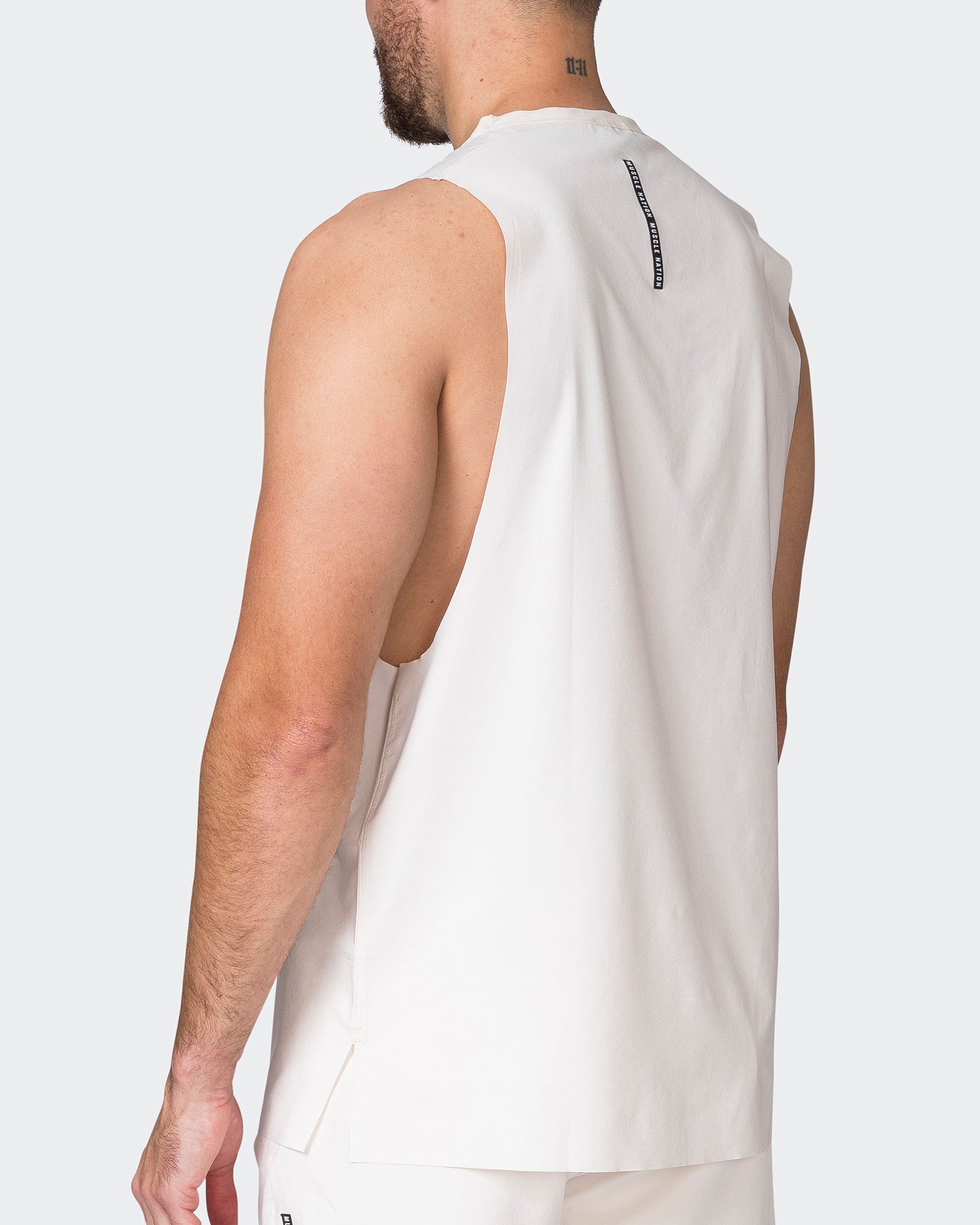 Replay Laser Cut Tank - Travertine-Singlets & Tanks-S-052329TRAV-S-MNAPPRL25093-5-Muscle Nation