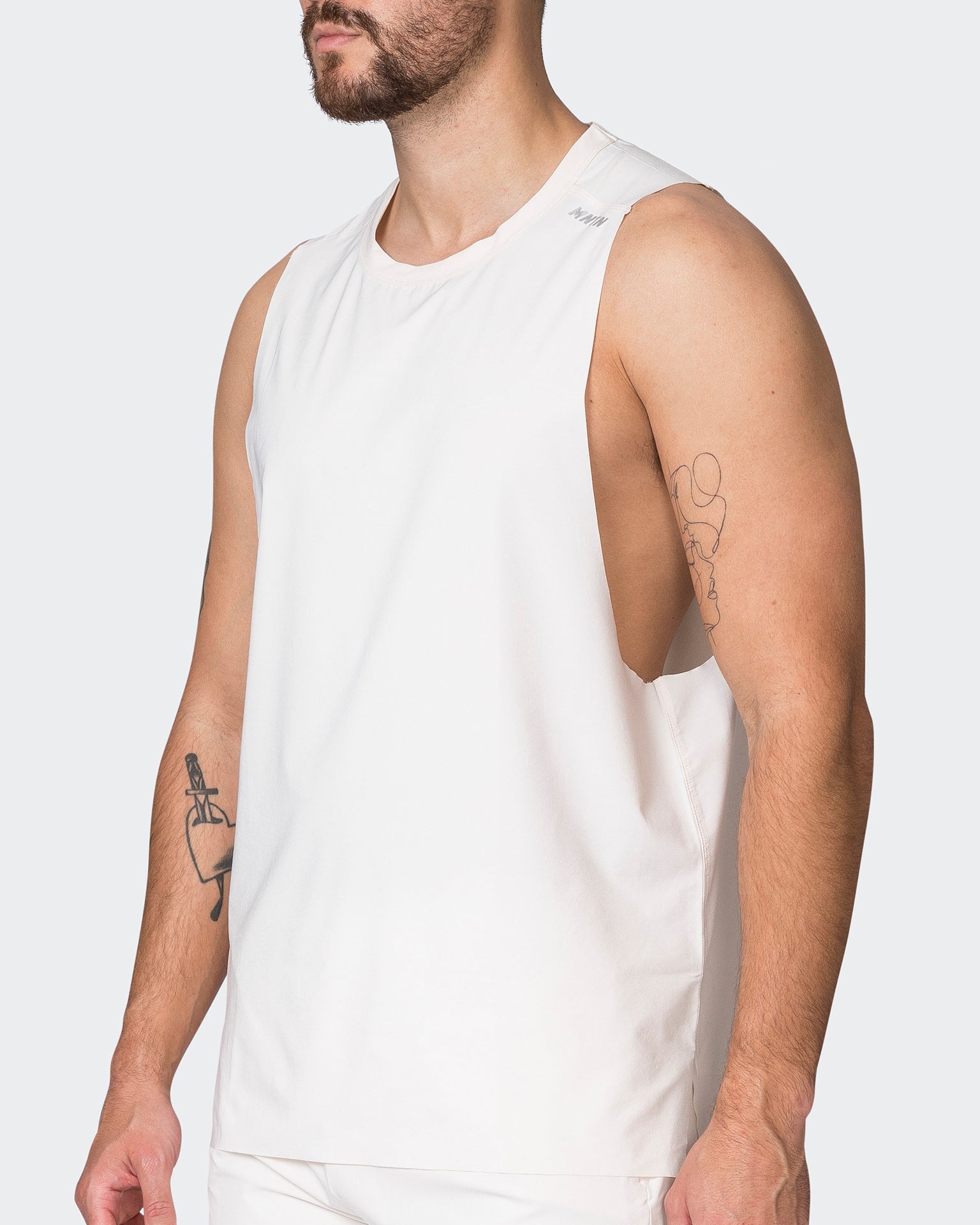 Replay Laser Cut Tank - Travertine-Singlets & Tanks-S-052329TRAV-S-MNAPPRL25093-3-Muscle Nation
