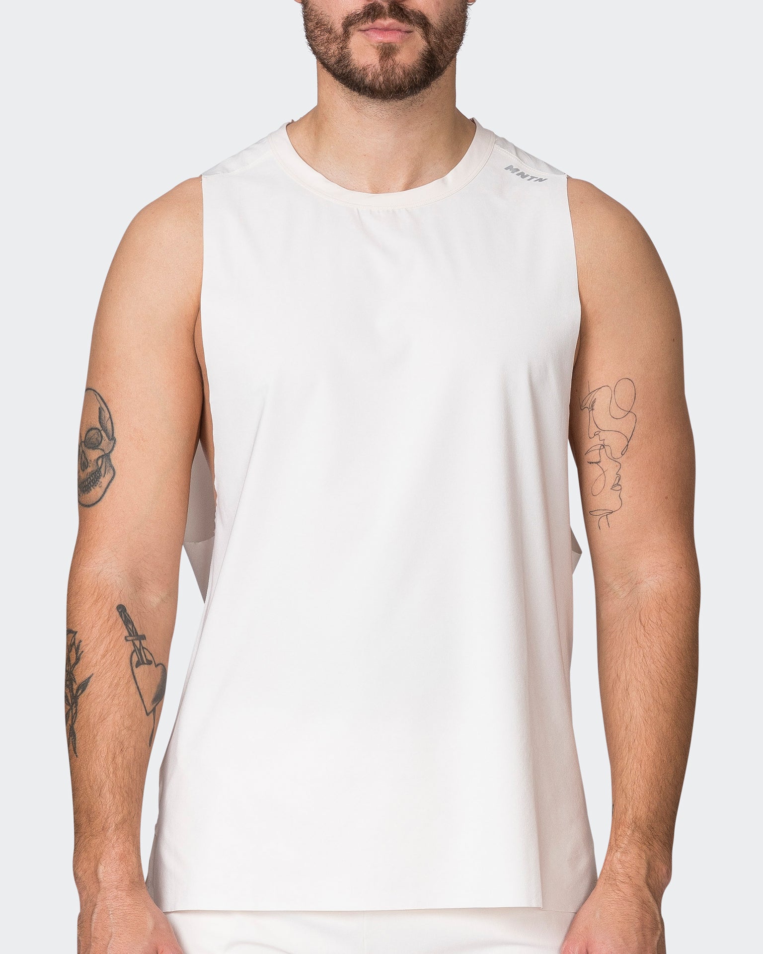 Replay Laser Cut Tank - Travertine-Singlets & Tanks-S-052329TRAV-S-MNAPPRL25093-2-Muscle Nation