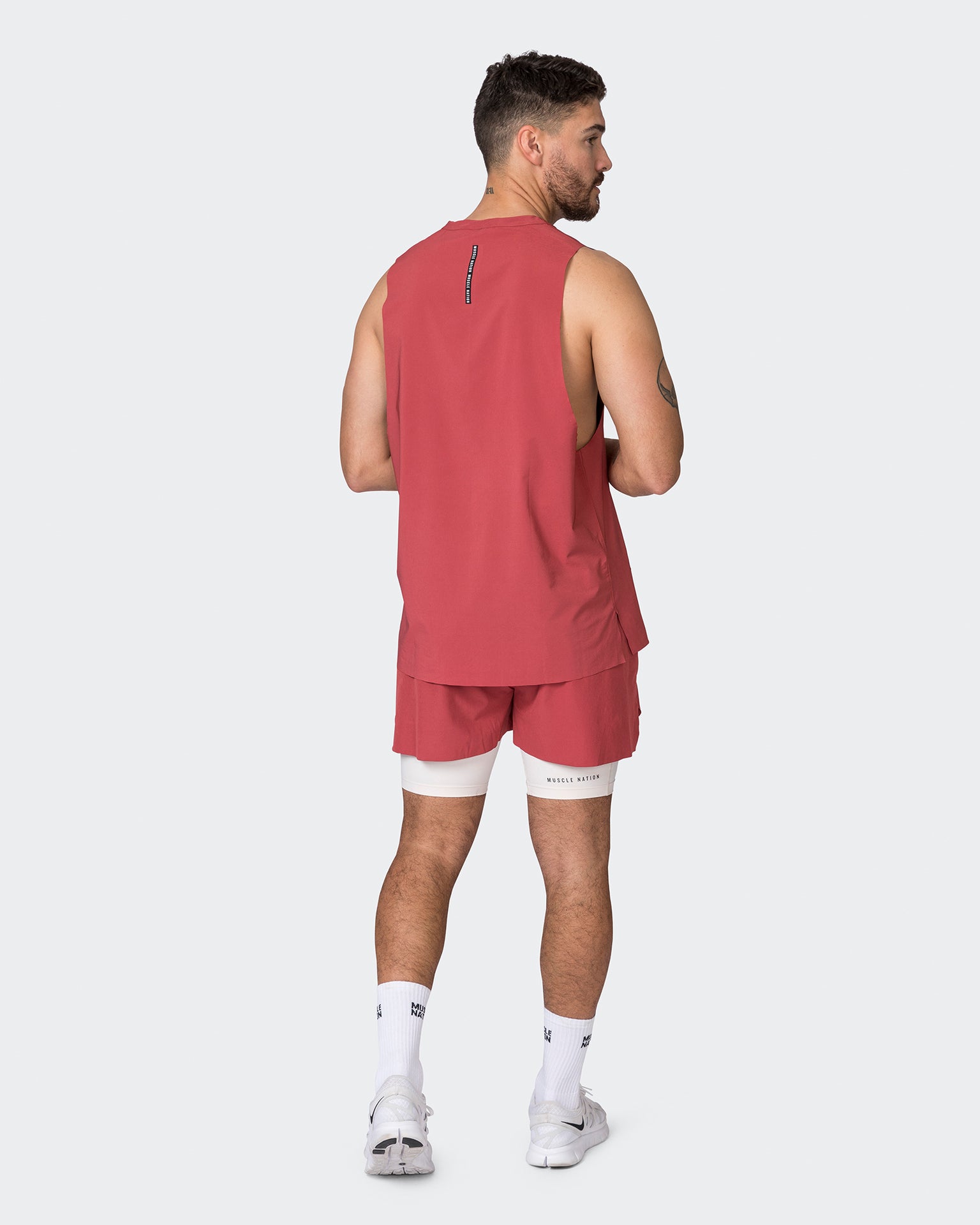 Replay Laser Cut Tank - Dusty Red-Singlets & Tanks-S-052329DTSYRD-S-MNAPPRL25086-7-Muscle Nation