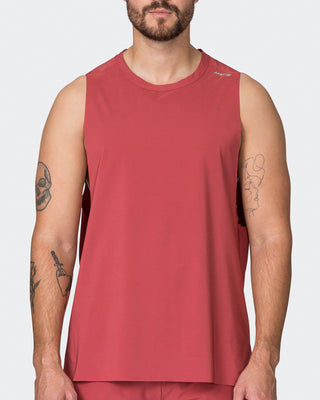 Replay Laser Cut Tank - Dusty Red-Singlets & Tanks-S-052329DTSYRD-S-MNAPPRL25086-2-Muscle Nation