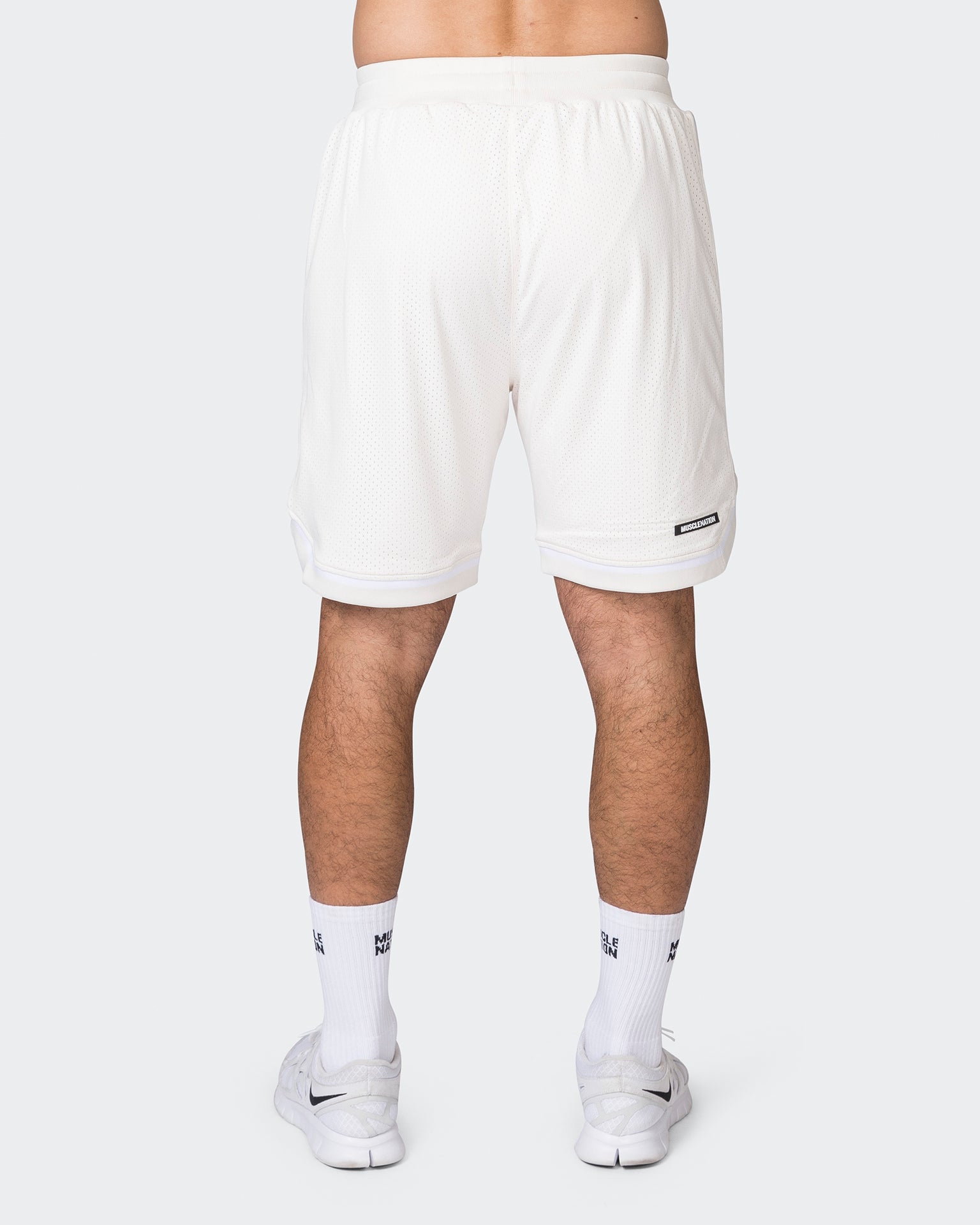 Mens 8" Basketball Shorts - Travertine-Shorts-S-072313TRAV-S-MNAPPRL25520-2-Muscle Nation