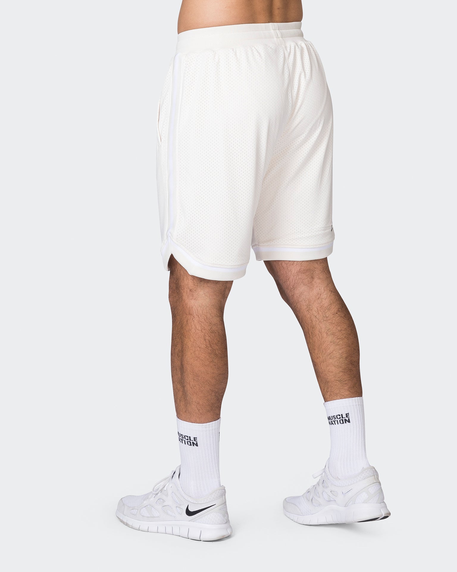 Mens 8" Basketball Shorts - Travertine-Shorts-S-072313TRAV-S-MNAPPRL25520-3-Muscle Nation