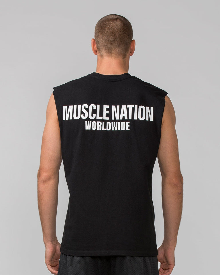 Muscle Nation Stringer Worldwide Muscle Tank - Black – Muscle Nation