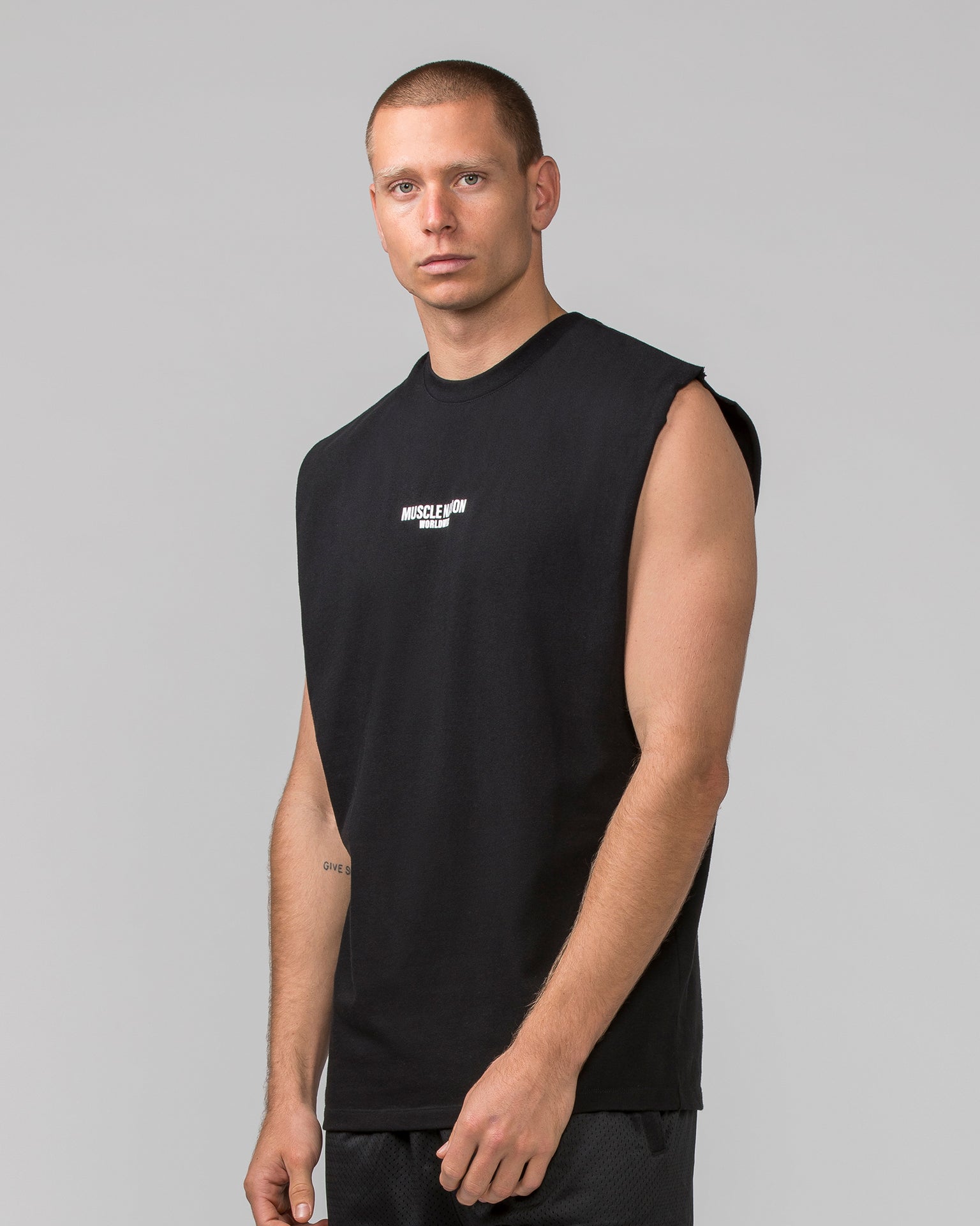 Worldwide Muscle Tank - Black-Singlets & Tanks-S-062402 BLK-S-MNAPPRL31737-3-Muscle Nation