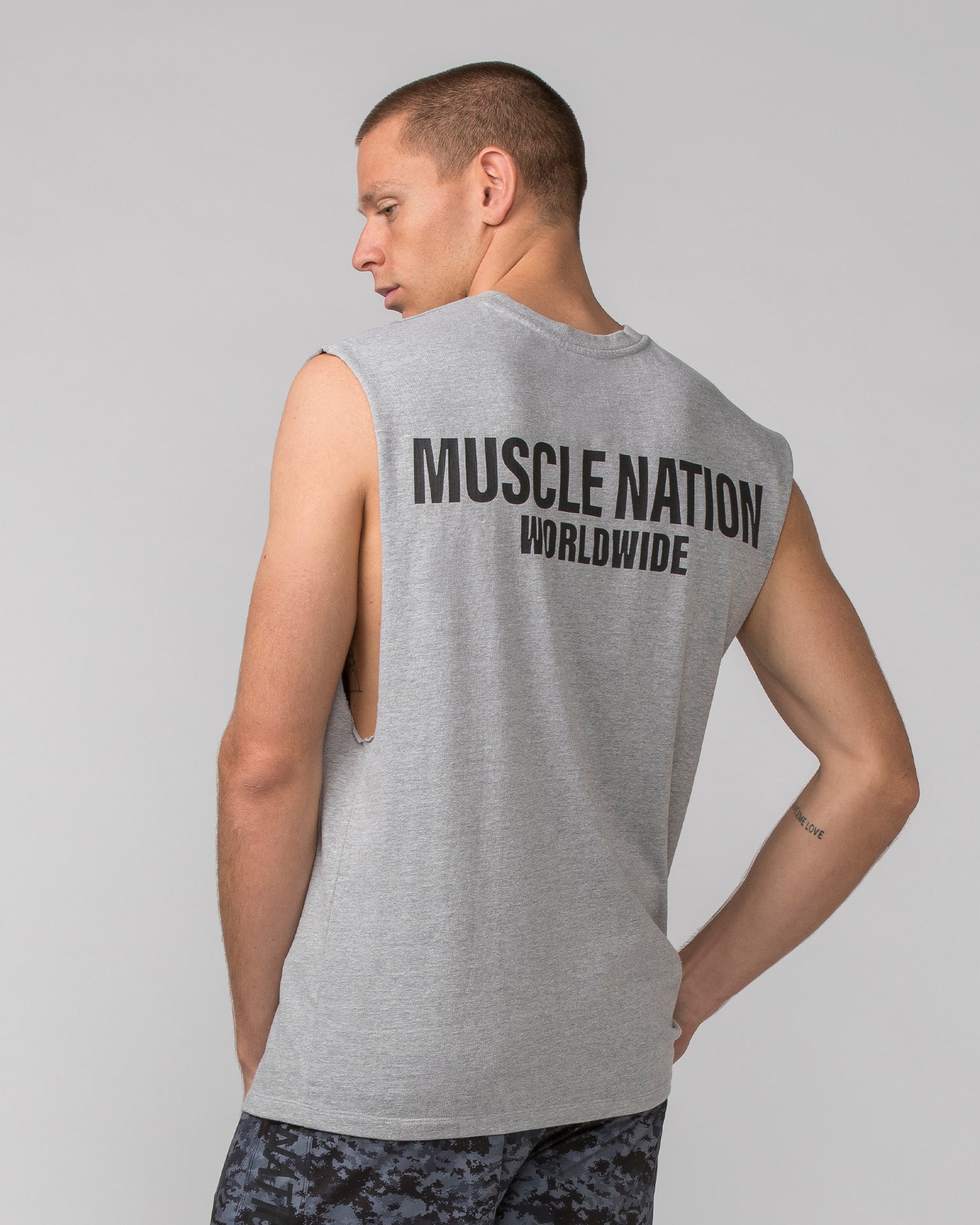 Worldwide Muscle Tank - Light Grey Marl-Singlets & Tanks-S-062402 LTGRYMRL-S-MNAPPRL31744-4-Muscle Nation