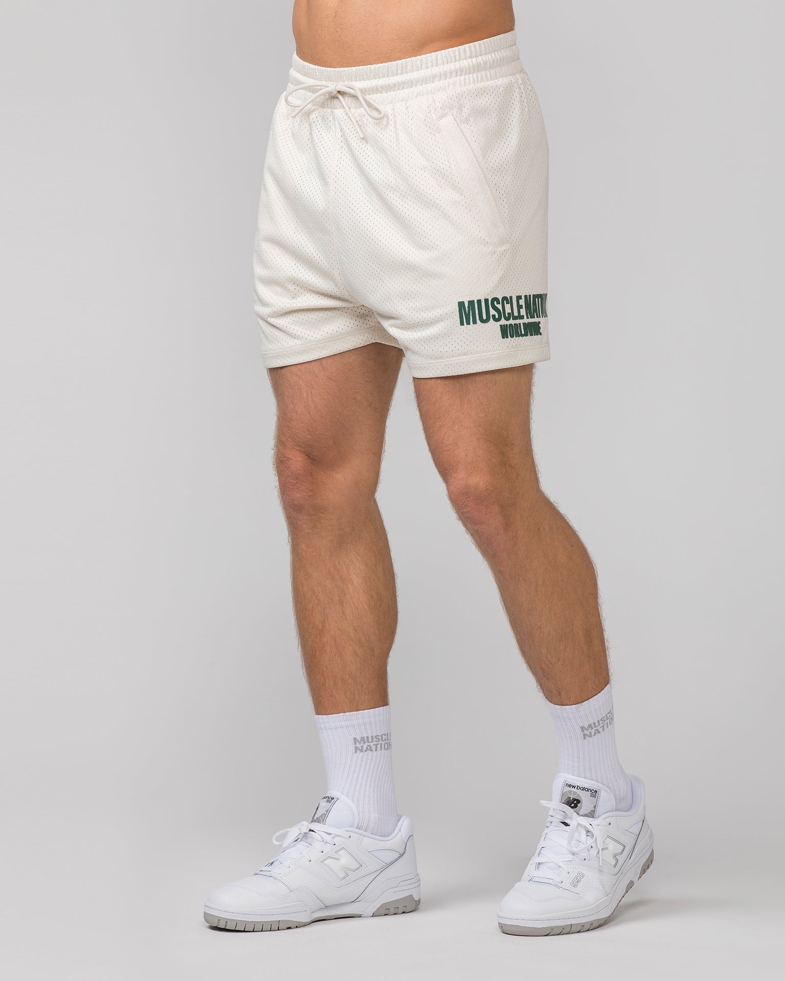 Worldwide Lay Up 3.5" Shorts - Travertine-Shorts-S-062404TRAV-S-MNAPPRL31779-4-Muscle Nation