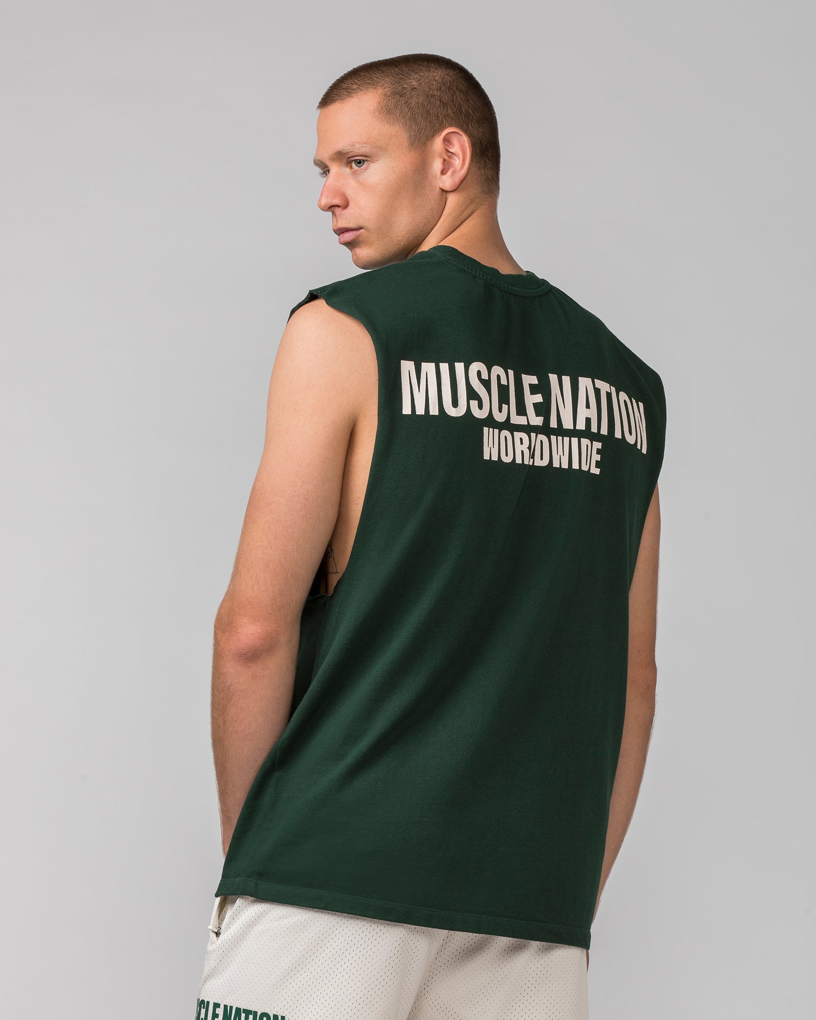 Worldwide Muscle Tank - Forest Green