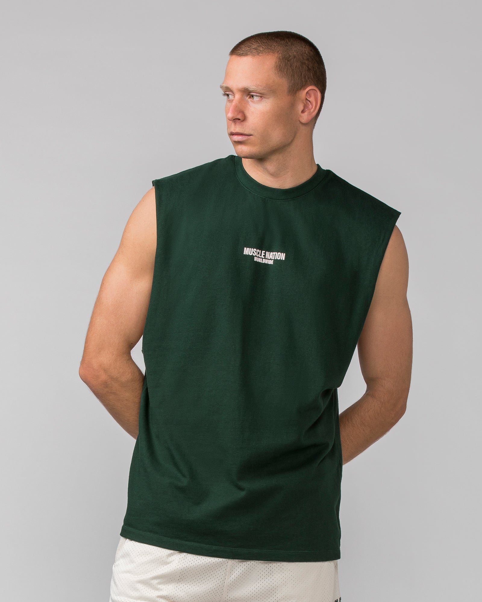 Worldwide Muscle Tank - Forest Green