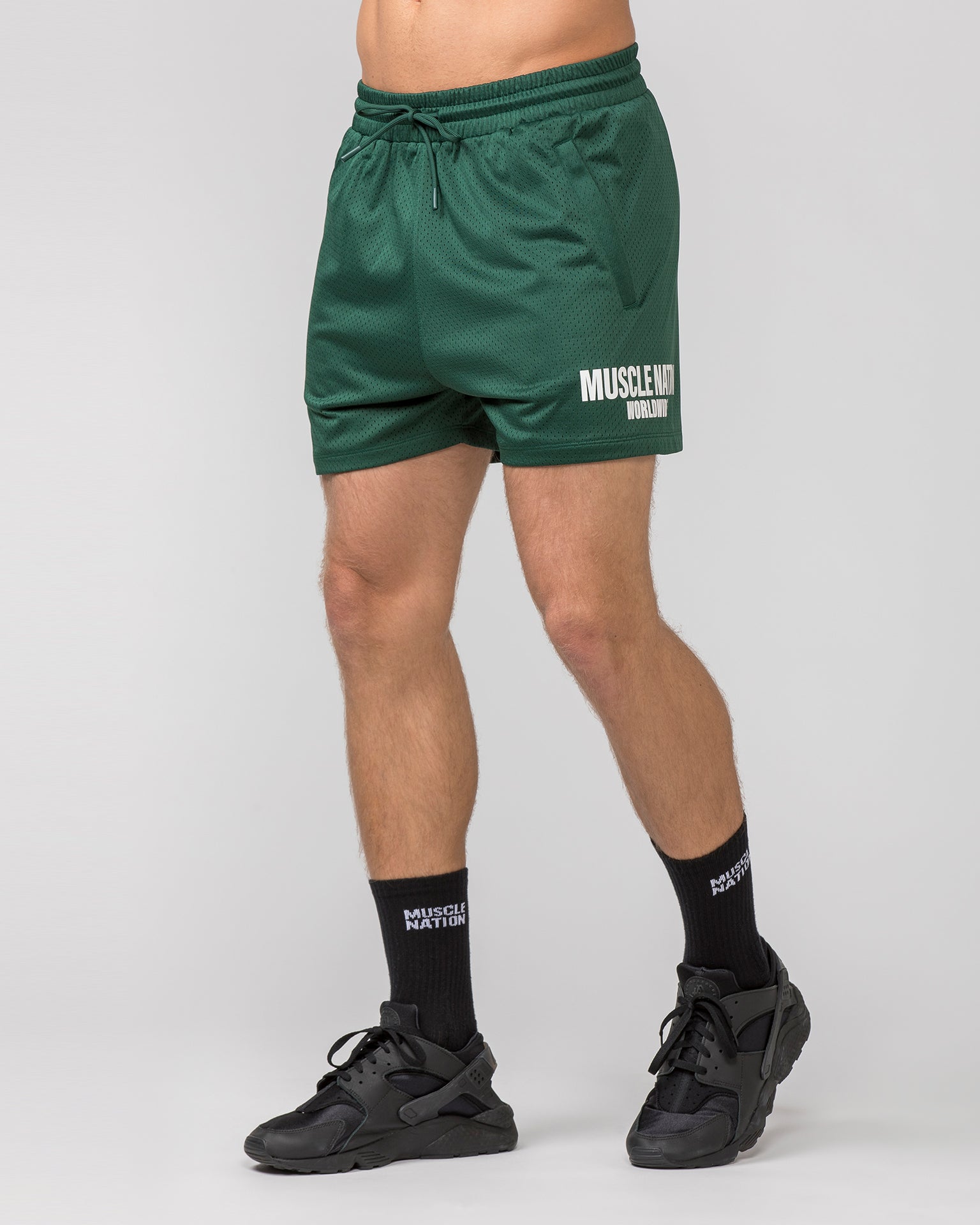Worldwide Lay Up 3.5" Shorts - Forest Green-Shorts-S-062404FRSGRN-S-MNAPPRL31765-4-Muscle Nation