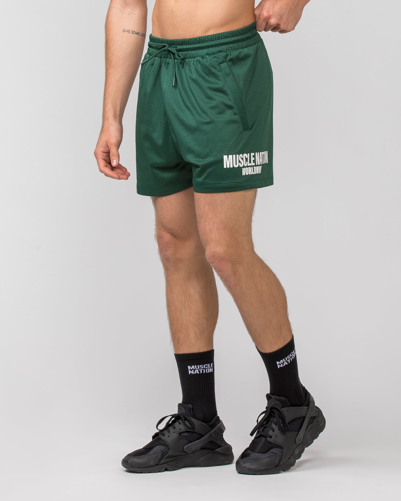 Worldwide Lay Up 3.5" Shorts - Forest Green-Shorts-S-062404FRSGRN-S-MNAPPRL31765-2-Muscle Nation