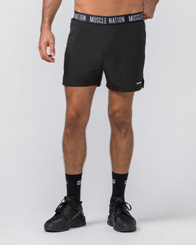 Level Up Training 4'' Shorts - Black (Black Logo)