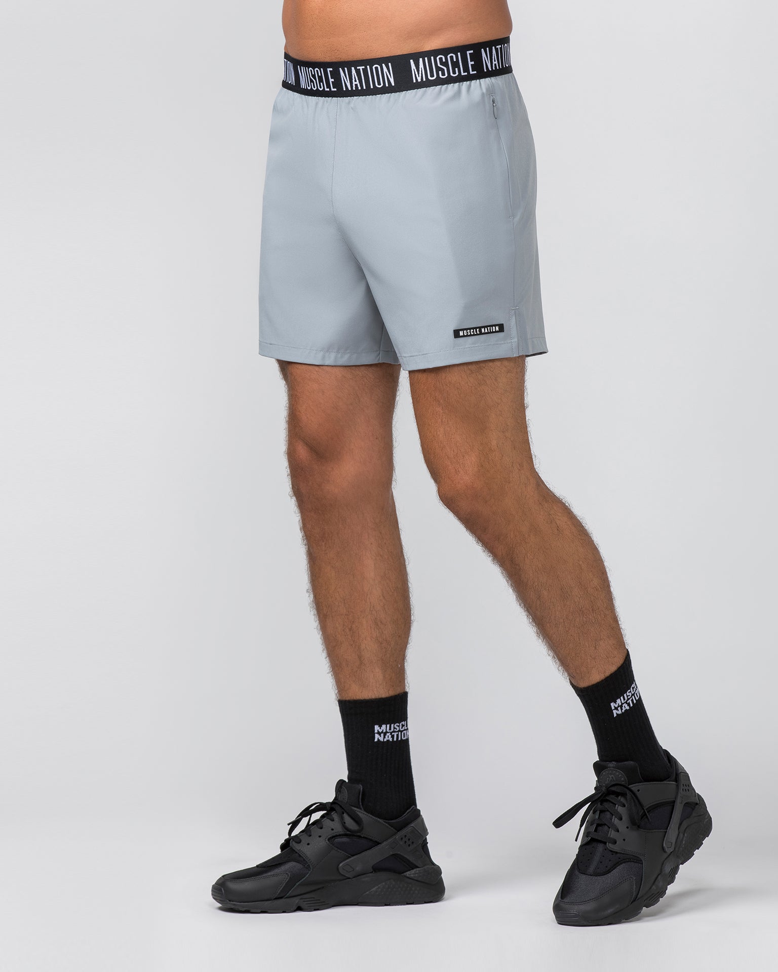 Level Up Training 4" Shorts - Jet Grey-Shorts-S-112364JETGRY-S-MNAPPRL30125-3-Muscle Nation