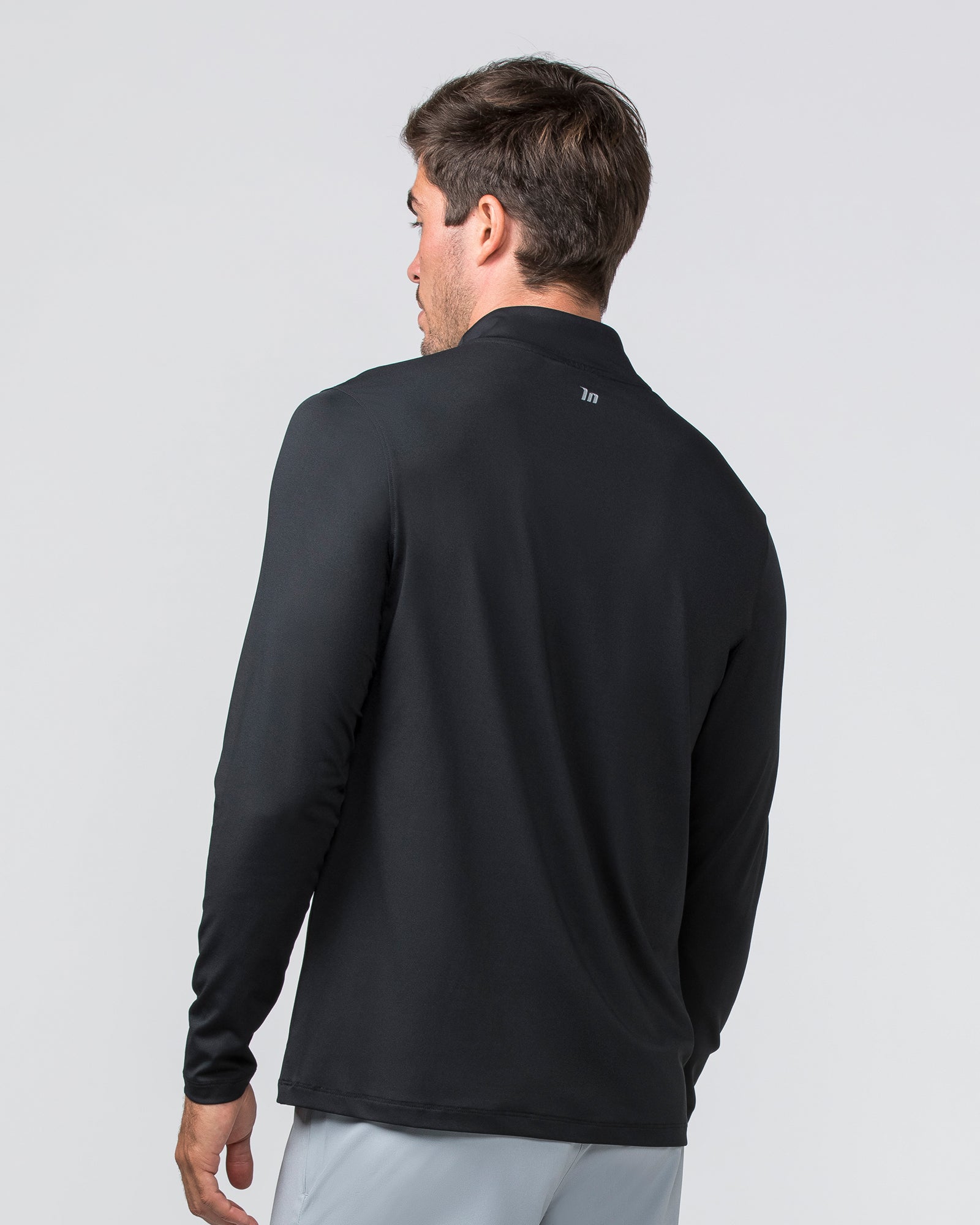 Legacy Long Sleeve Quarter Zip - Black (Black Logo)