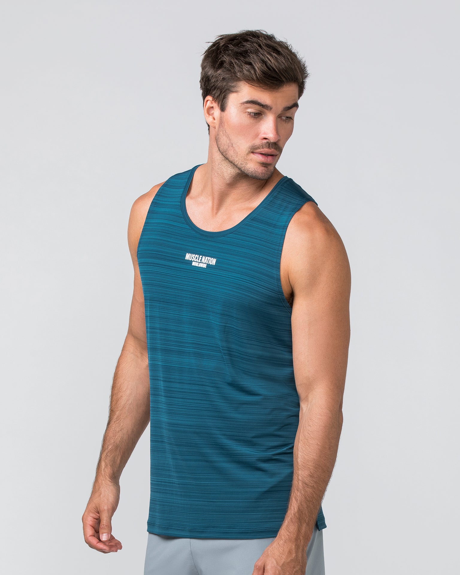 Worldwide Active Tank - Tidal Teal-Singlets & Tanks-S-022436TIDALTEAL-S-MNAPPRL29705-4-Muscle Nation