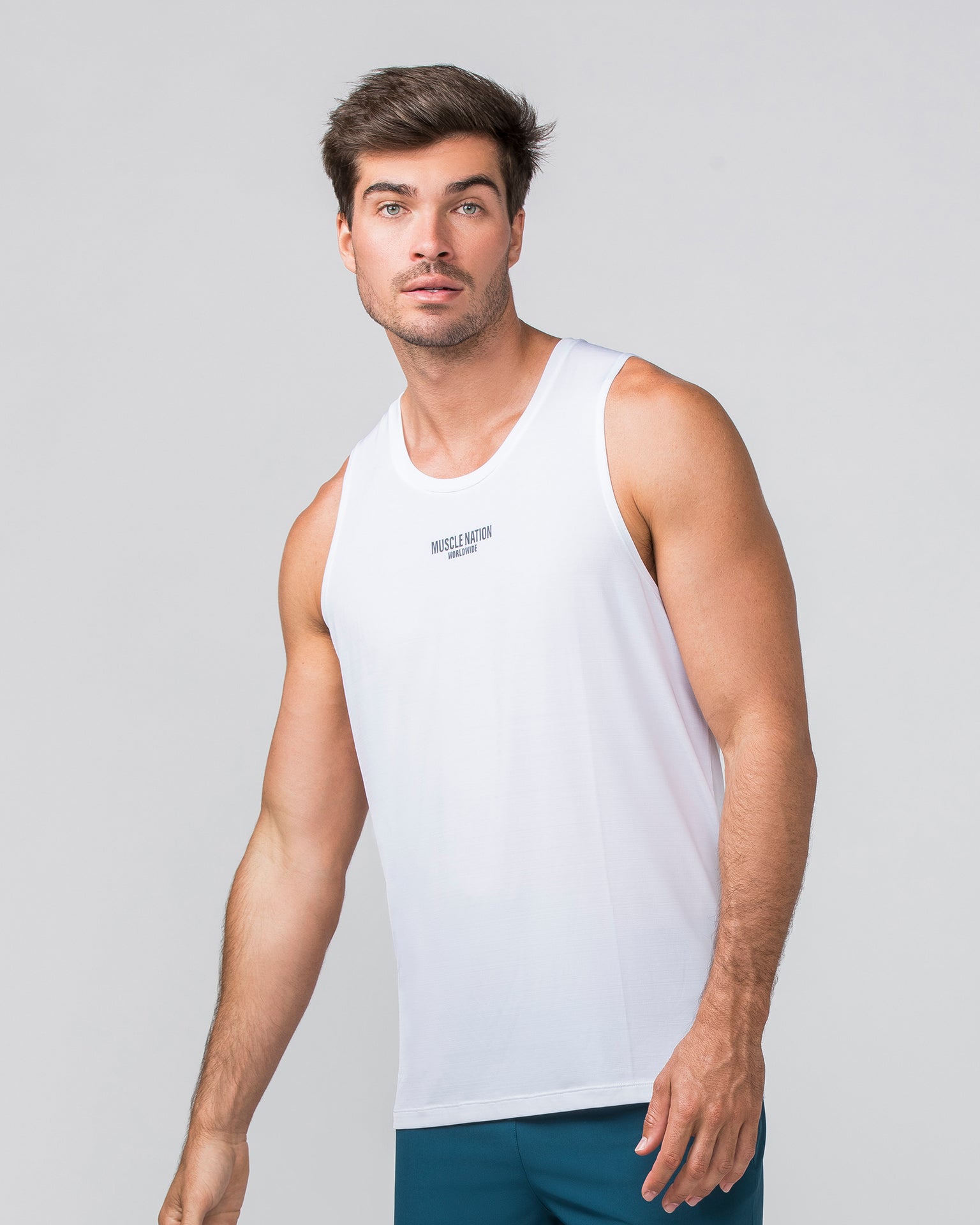 Worldwide Active Tank - White-Singlets & Tanks-S-022436WHT-S-MNAPPRL29691-3-Muscle Nation