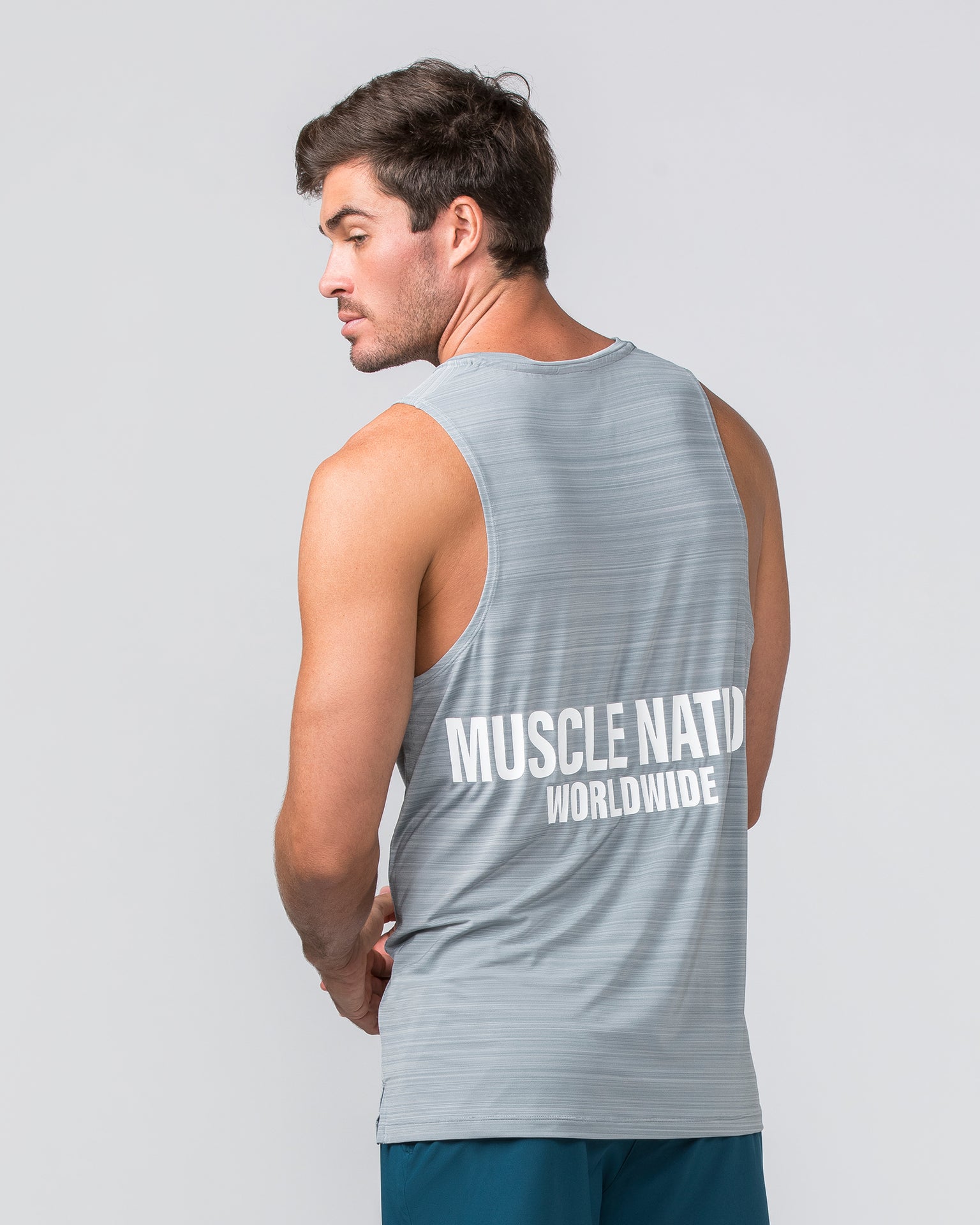 Worldwide Active Tank - Jet Grey-Singlets & Tanks-S-022436JETGRY-S-MNAPPRL29698-3-Muscle Nation