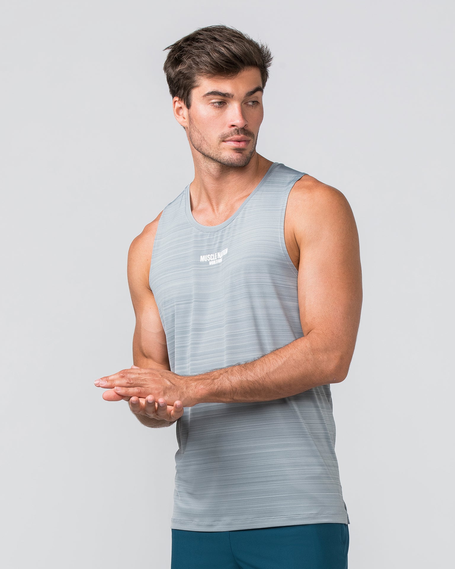 Worldwide Active Tank - Jet Grey-Singlets & Tanks-S-022436JETGRY-S-MNAPPRL29698-2-Muscle Nation