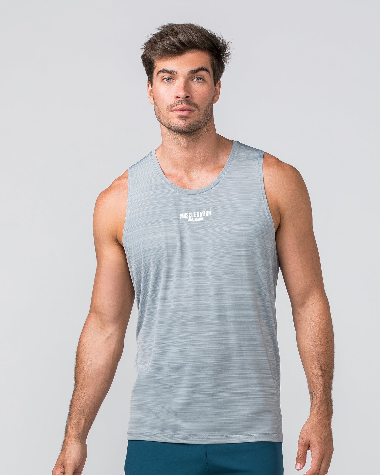 Worldwide Active Tank - Jet Grey-Singlets & Tanks-S-022436JETGRY-S-MNAPPRL29698-1-Muscle Nation