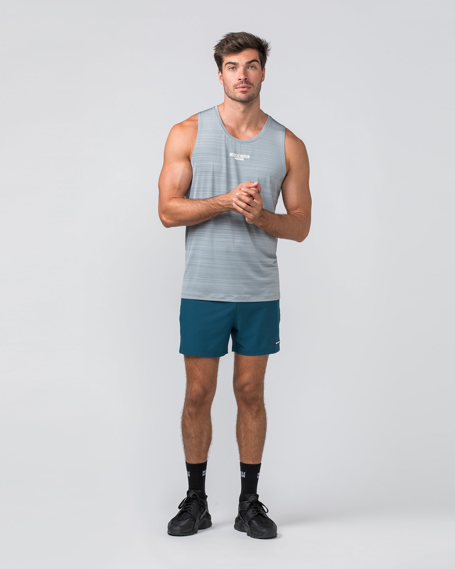 Worldwide Active Tank - Jet Grey-Singlets & Tanks-S-022436JETGRY-S-MNAPPRL29698-5-Muscle Nation