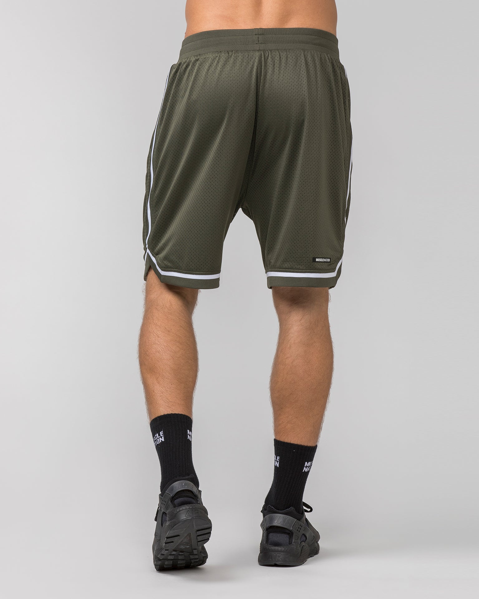 Mens 8" Basketball Shorts - Dark Khaki-Shorts-S-042366DKHAKI-S-MNAPPRL22424-5-Muscle Nation
