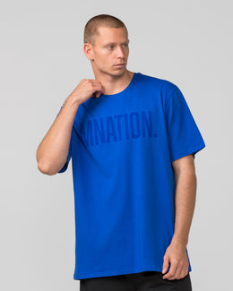 Oversized Tonal Tee - Bondi Blue