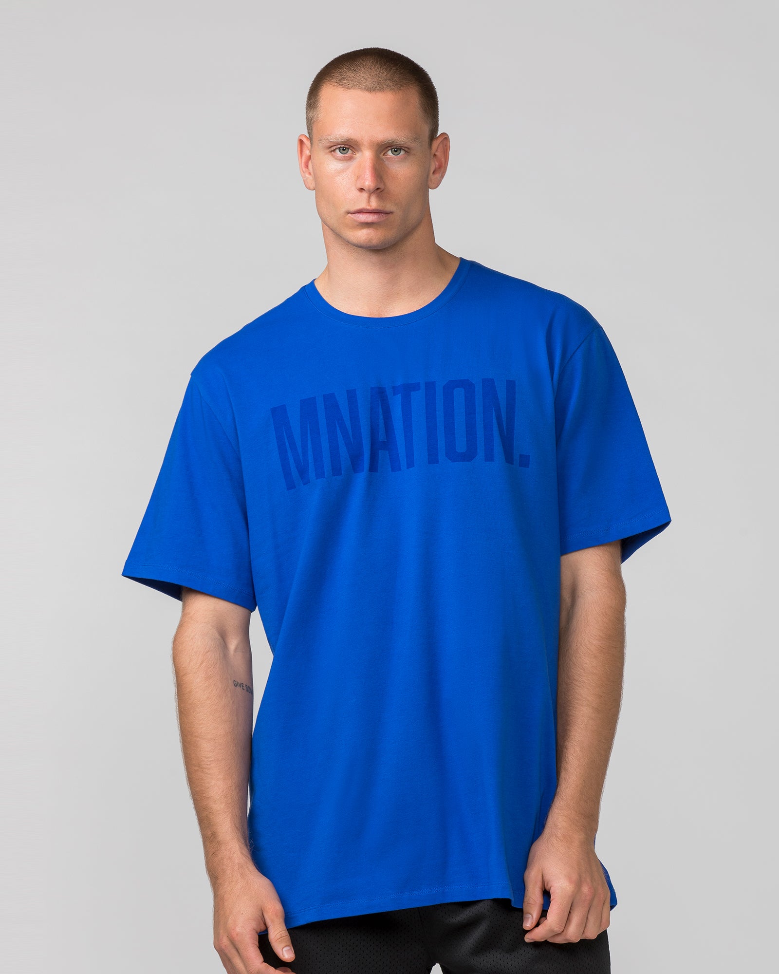 Oversized Tonal Tee - Bondi Blue