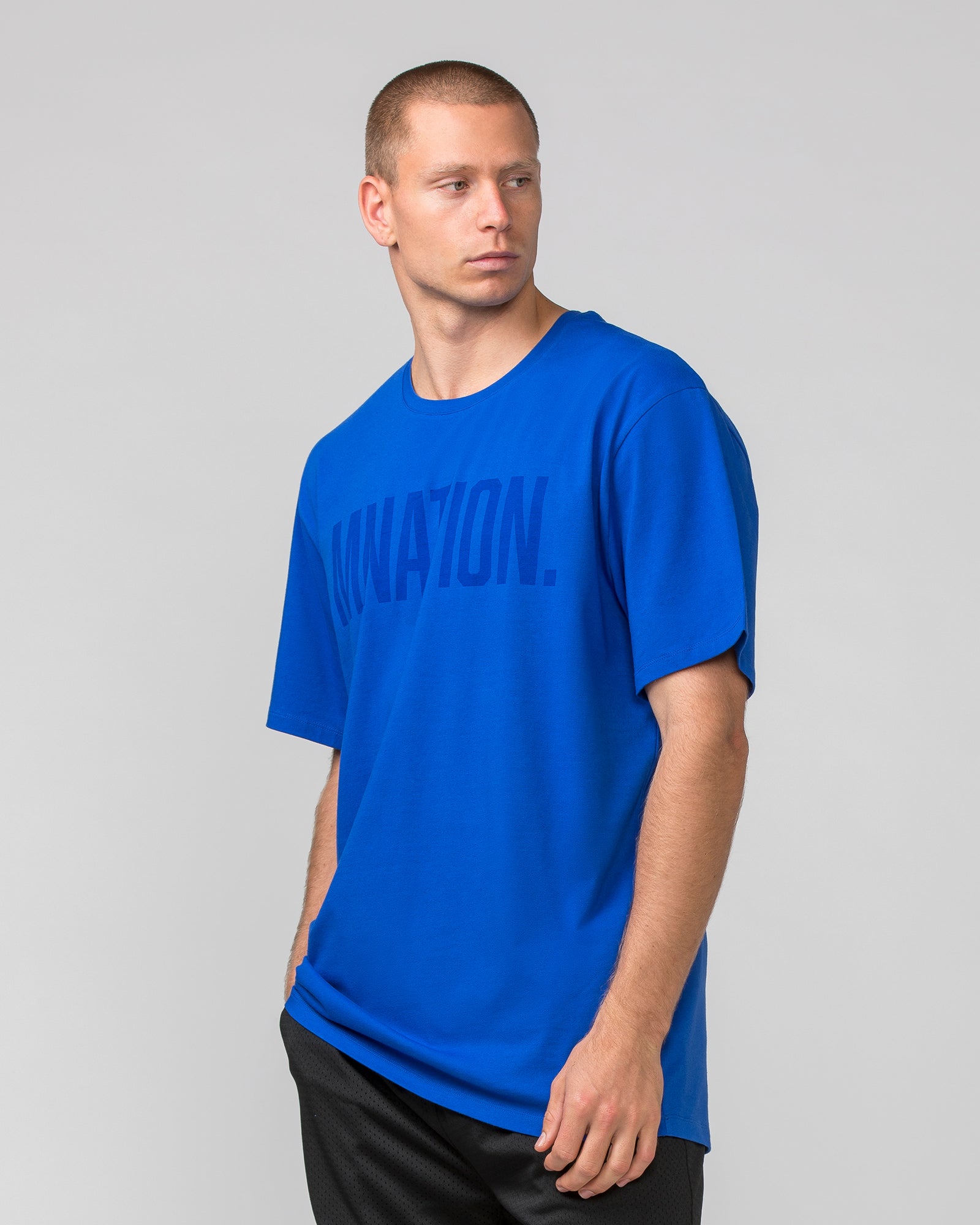 Oversized Tonal Tee - Bondi Blue