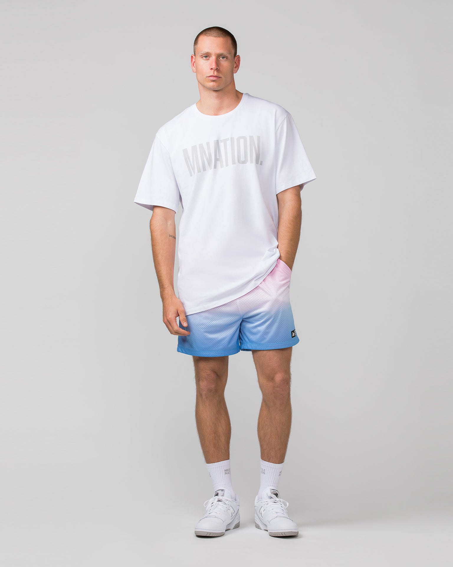 Lay Up 5" Shorts - Ombre Print-Shorts-S-052418OMBPR-S-MNAPPRL30353-6-Muscle Nation