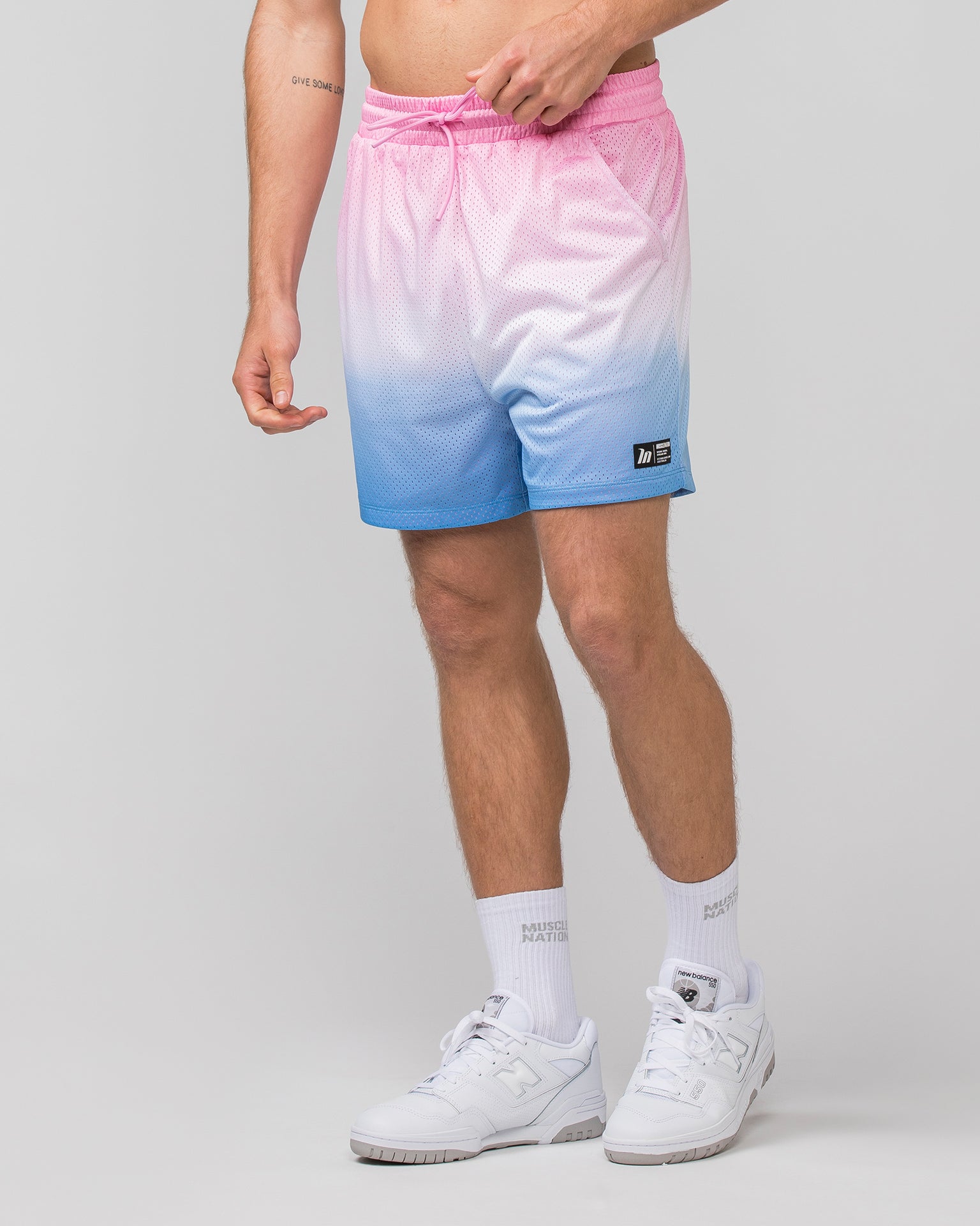 Lay Up 5" Shorts - Ombre Print-Shorts-S-052418OMBPR-S-MNAPPRL30353-1-Muscle Nation