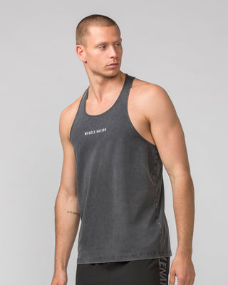 Infinite Y Back Singlet - Washed Black-Singlets & Tanks-S-032448WSHBLK-S-MNAPPRL30578-2-Muscle Nation