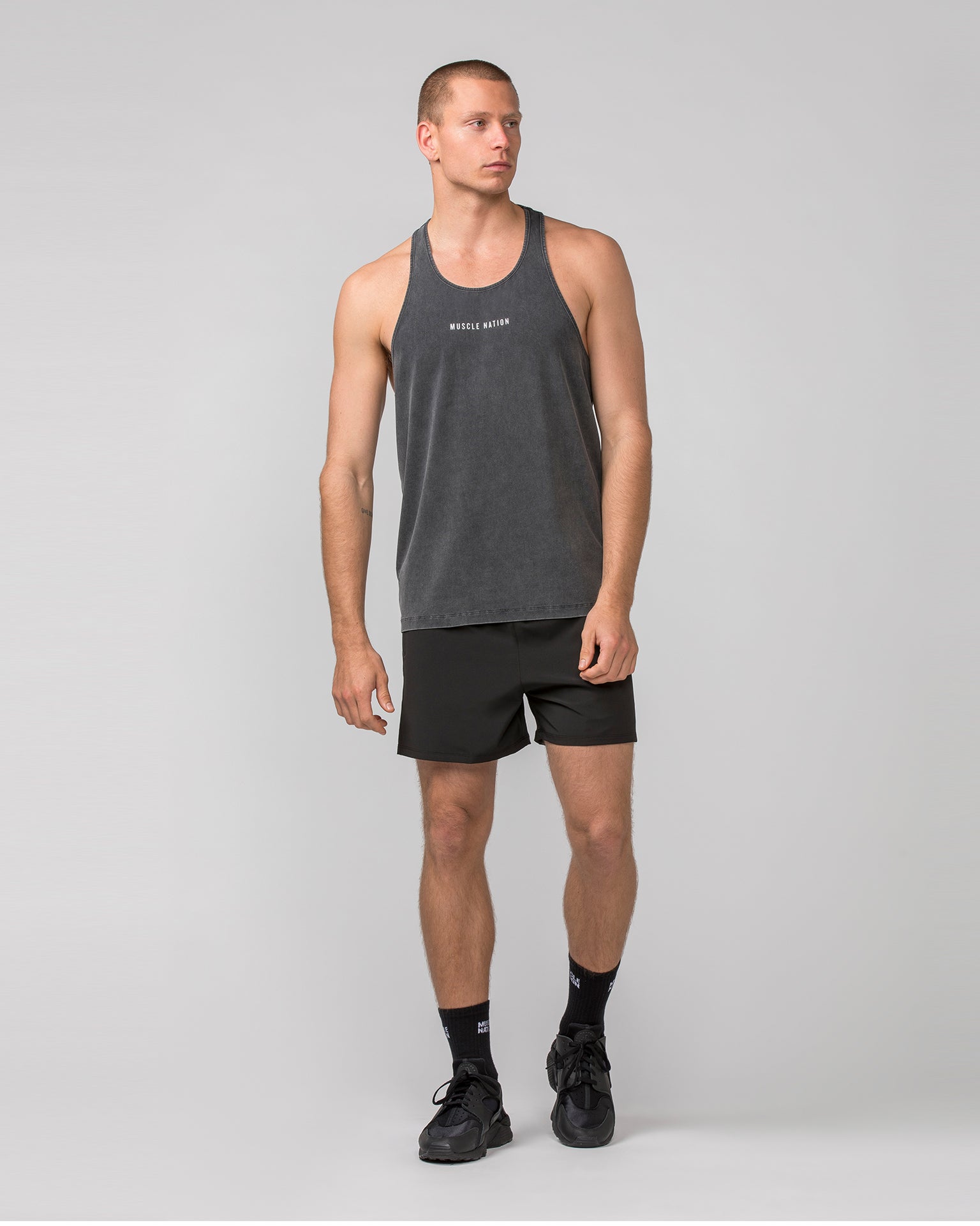 Infinite Y Back Singlet - Washed Black-Singlets & Tanks-S-032448WSHBLK-S-MNAPPRL30578-5-Muscle Nation