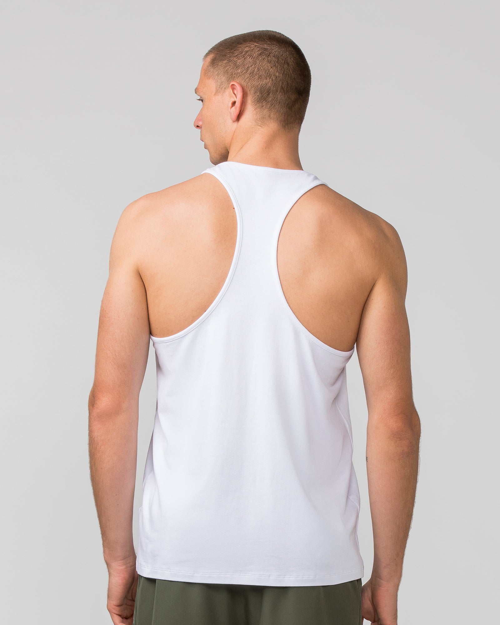 Infinite Y Back Singlet - White